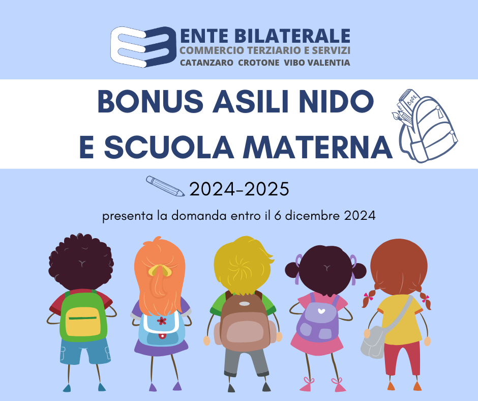BONUS ASILI NIDO E SCUOLA MATERNA